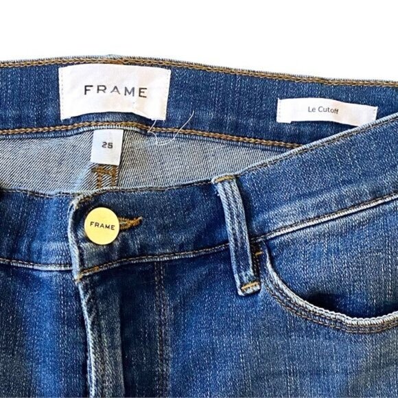 FRAME Le Cut Off‎ Denim Shorts In Williams Size 25 - Picture 6 of 11